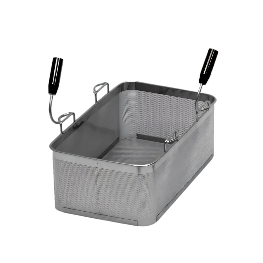 Product image #1 for Rosito Bisani Full Size Rectangular Stainless Steel Pasta Basket with Non-Slip Grip