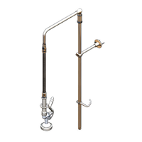 T&S Brass Pre-Rinse Unit Without Base Faucet, 32-Inch Riser, 12-Inch Swivel Arm