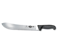 Victorinox Fibrox Pro 12-Inch Granton Butcher Knife with Black Slip-Resistant Handle