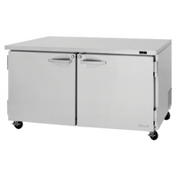 Turbo Air PRO Series Two-Section Undercounter Freezer, 60-1/4 Inch Wide, Solid Doors