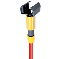 Tough Jaws Jaw-Release Wet Mop Handle with 3-Inch Plastic Head, 1-Inch x 60-Inch, Red Fiberglass