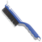 Thumbnail image #1 for CFS Brands Sparta® 4067100 Scratch Brush and Scraper, Carbon Tempered Steel Bristles, Pistol Grip, 11-1/2 Inch, Blue Case of 12