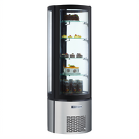 Black Diamond BDRCK-400 Floor Standing Refrigerated Cake Display Case, Curved Glass, 12.7 Cu. Ft.