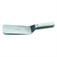 Dexter-Russell Sani-Safe 8-Inch x 3-Inch Offset Cake Turner, Solid Stainless Steel Blade, White Polypropylene Handle