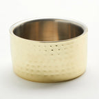 Thumbnail image #1 for American Metalcraft GHW4 17 oz Hammered Gold Double-Wall Stainless Steel Round Serving Bowl Case of 20