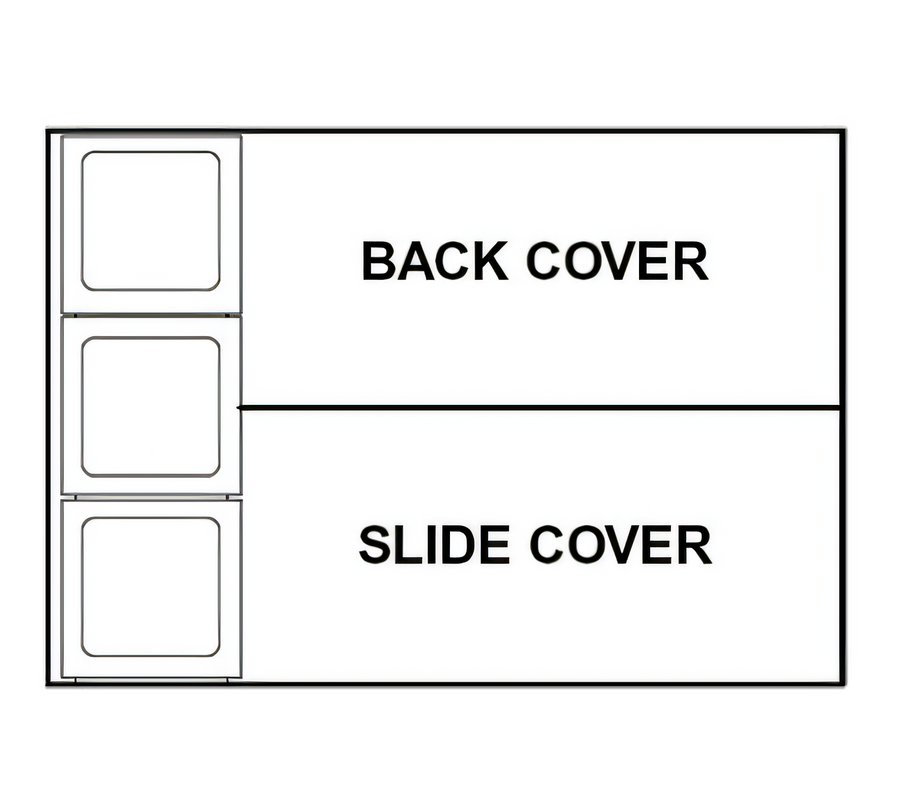 Product image #1 for 24-Inch Underbar 3-Bottle Bottle Well and Sliding Cover Assembly, Left-Side Wells