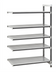 Thumbnail image #1 for Cambro Camshelving Elements XTRA 5-Tier Solid Stationary Add-On Shelving Unit, 18 x 36 x 84 Inches, Speckled Gray