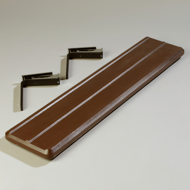 Product image #1 for SixStar Solid Drop-Down Food Bar Tray Slide, 44 Inch x 9 Inch, Brown