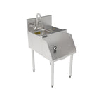 Thumbnail image #1 for Perlick Corporation Top Shelf TSF18BS-RS 18-Inch Freestanding Stainless Steel Underbar Blender Station with Dump Sink and Glass Rinser