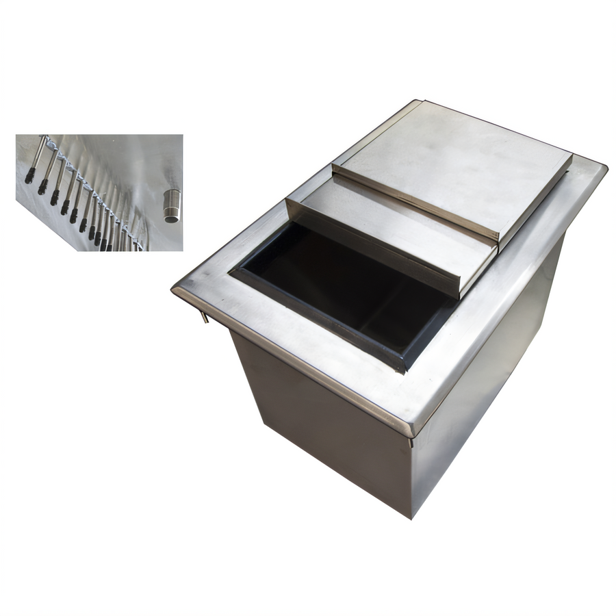 Product image #1 for BK Resources 34 x 20 Inch Drop-In Ice Bin with 8-Circuit Cold Plate and Sliding Cover