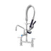 Thumbnail image #1 for EverSteel Stainless Steel 8-Inch Centers Deck Mount Pre-Rinse Mixing Faucet Assembly with Swing Nozzle and Wall Bracket
