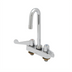 Thumbnail image #1 for equip 4-Inch Deck Mount Workboard Mixing Faucet with 3-Inch Swivel Gooseneck, Ceramic Cartridges, and Wrist Action Handles