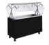 Thumbnail image #1 for Vollrath 2-Series Affordable Portable 4-Pan Non-Refrigerated Mobile Cold Food Station with Buffet Breath Guard, Lights, and Cherry Woodgrain Solid Base, 60 Inch