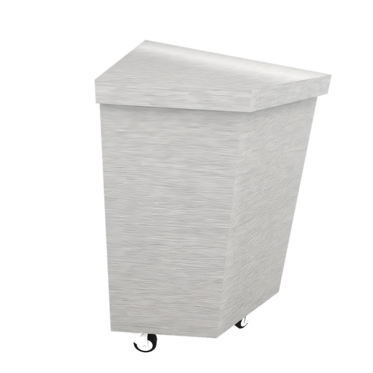 Product image #1 for Thurmaduke 45° Corner Mobile Modular Utility Station with Stainless Steel Top and Enclosed Base