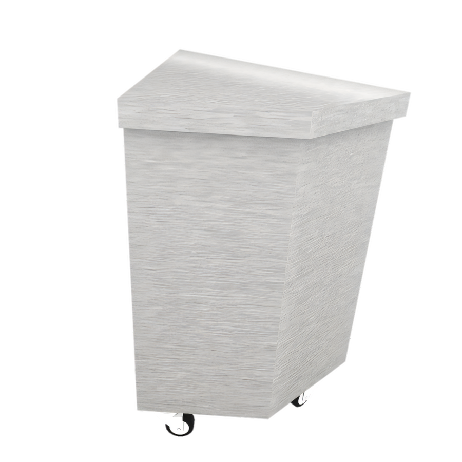 Product image #1 for Thurmaduke 45° Corner Mobile Modular Utility Station with Stainless Steel Top and Enclosed Base