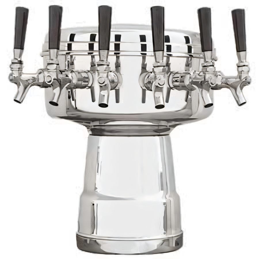 Product image #1 for Micro Matic 6-Faucet Countertop Air-Cooled Mushroom Draft Beer Tower