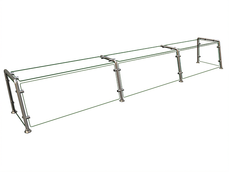 Product image #1 for Hatco Flav-R-Shield Full-Service Pass-Over Food Shield, 3-Bay, 108W x 15D x 18H