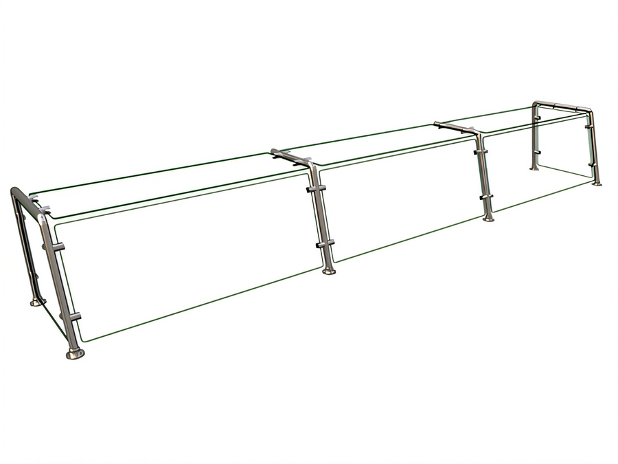 Product image #1 for Hatco Flav-R-Shield Full-Service Pass-Over Food Shield, 3-Bay, 108W x 15D x 18H