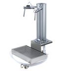 Thumbnail image #1 for Micro Matic USA DS532CL-W 3-Inch Clamp-On Wine Font, Chrome, Single Column, 2 Faucets