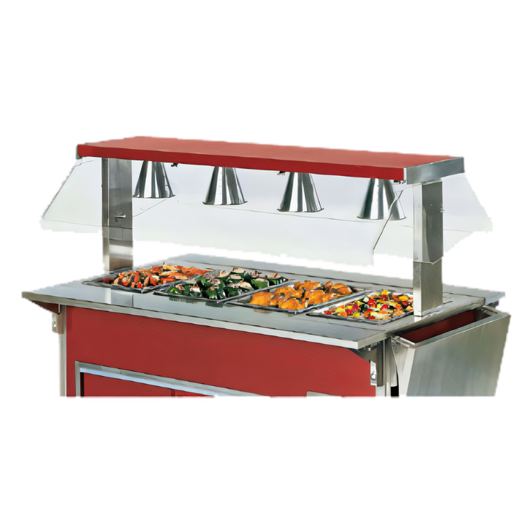 Product image #1 for Access 46-Inch Single-Sided Self-Service Buffet Breath Guard with Extended Customer-Side Acrylic