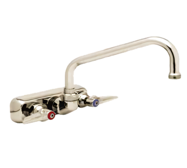 Product image #1 for T&S Deck-Mount Manual Faucet with 12-Inch Swing Spout, 4-Inch Centers, Low Lead