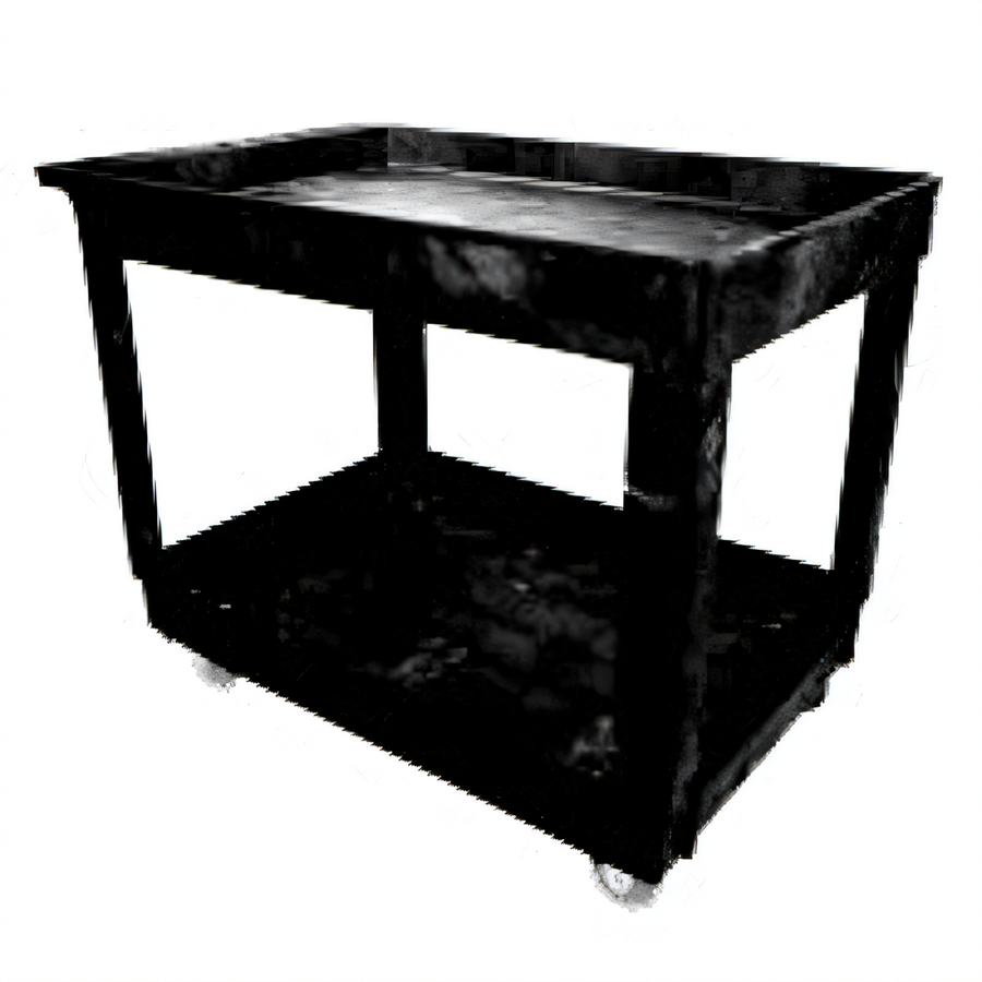 Product image #1 for Rubbermaid Commercial Products Two-Shelf Utility Bus Cart, 500 lb Capacity, Black Polyethylene