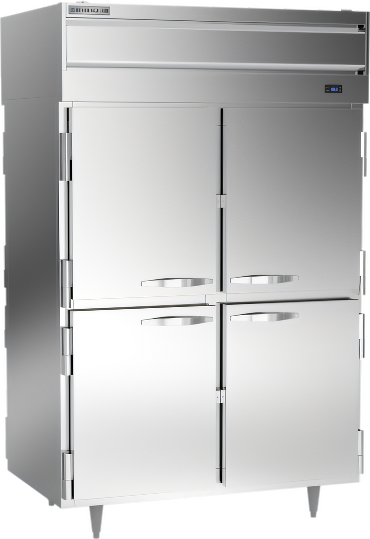 Product image #1 for Beverage Air P Series Top-Mount Pass-Thru Warming Cabinet with Solid Half Doors, 2-Section, 43.3 Cu. Ft.