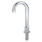 Thumbnail image #1 for BK Resources OptiFlow BKF-DMB-8G-G Deck-Mount Manual Faucet, Single-Hole Center, 8" Gooseneck Spout, Chrome-Plated, Lead-Free