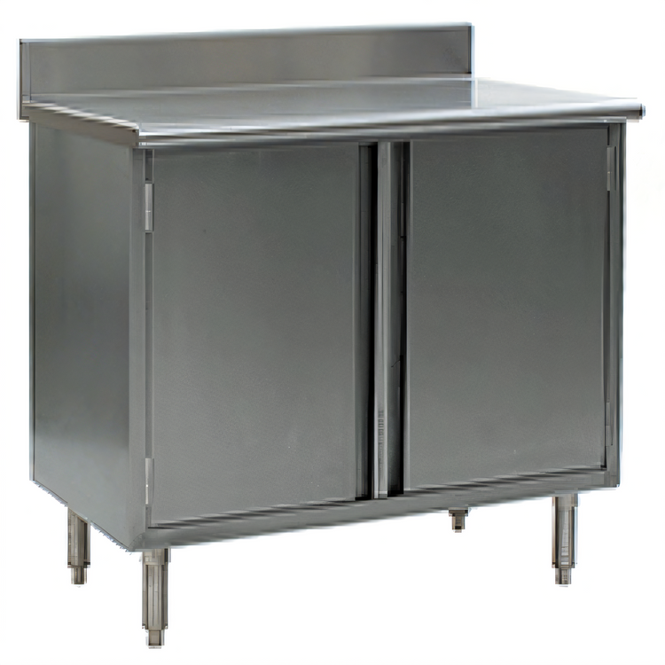 Product image #1 for Eagle Spec-Master 60-Inch x 24-Inch Enclosed Work Table Cabinet Base with Hinged Doors and 4-1/2-Inch Backsplash
