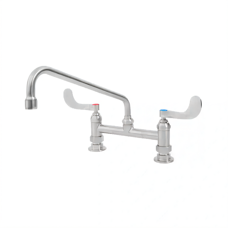Product image #2 for EverSteel Double Pantry Deck-Mount Mixing Faucet, 8-Inch Centers, 12-Inch Swing Nozzle, Stainless Steel