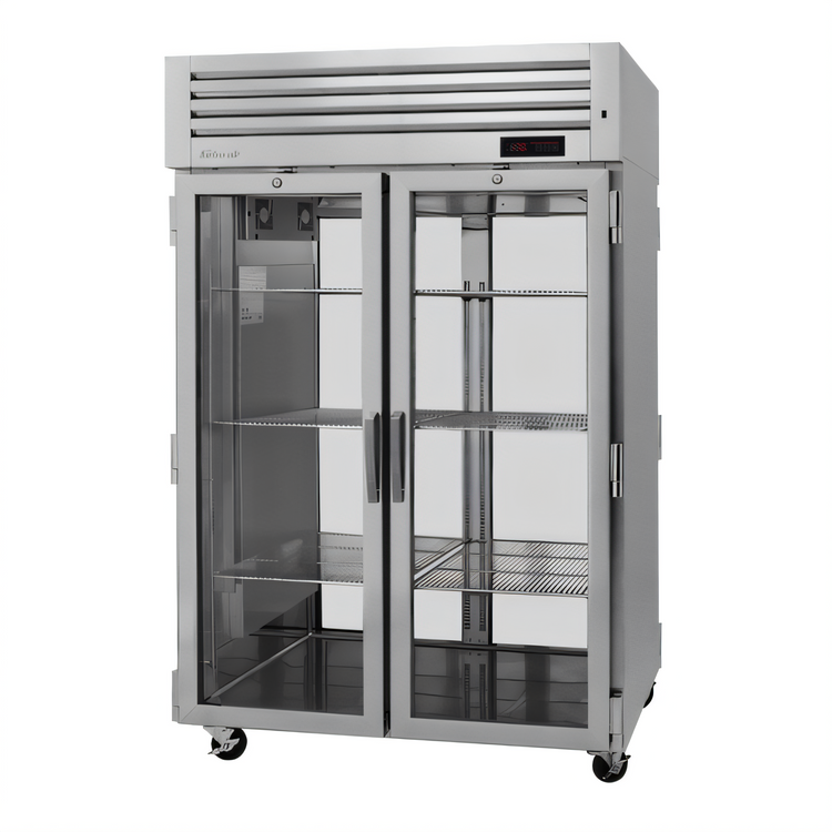 Product image #1 for Turbo Air PRO Series Two-Section Pass-Thru Heated Holding Cabinet with Full-Length Glass Doors, 48.7 Cu. Ft.