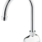 Thumbnail image #1 for Krowne Royal Series 16-191 Battery-Powered Touchless Electronic Faucet, 6-Inch Gooseneck Spout, Single-Hole Wall Mount, Polished Chrome