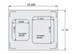 Thumbnail image #1 for Miramar Double Size Template Adapter Plate with 2 Pan Cutouts, Stainless Steel