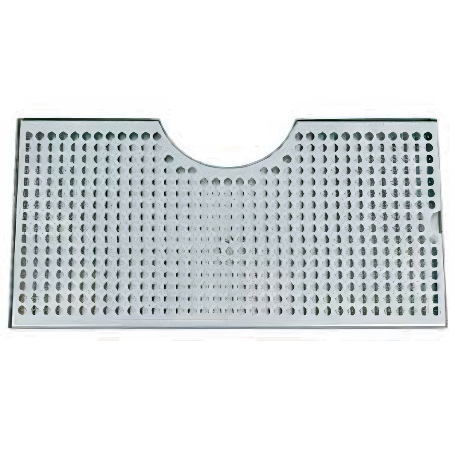 Product image #1 for 18 Inch x 9 Inch Surface Mount Stainless Steel Drip Tray Trough with Perforated Screen and 1/2 Inch Drain