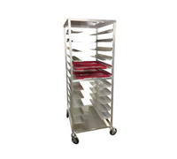 Aluminum Room Service Meal Delivery Cart for 14 x 18 and 15 x 20 Trays, 20-Tray Capacity