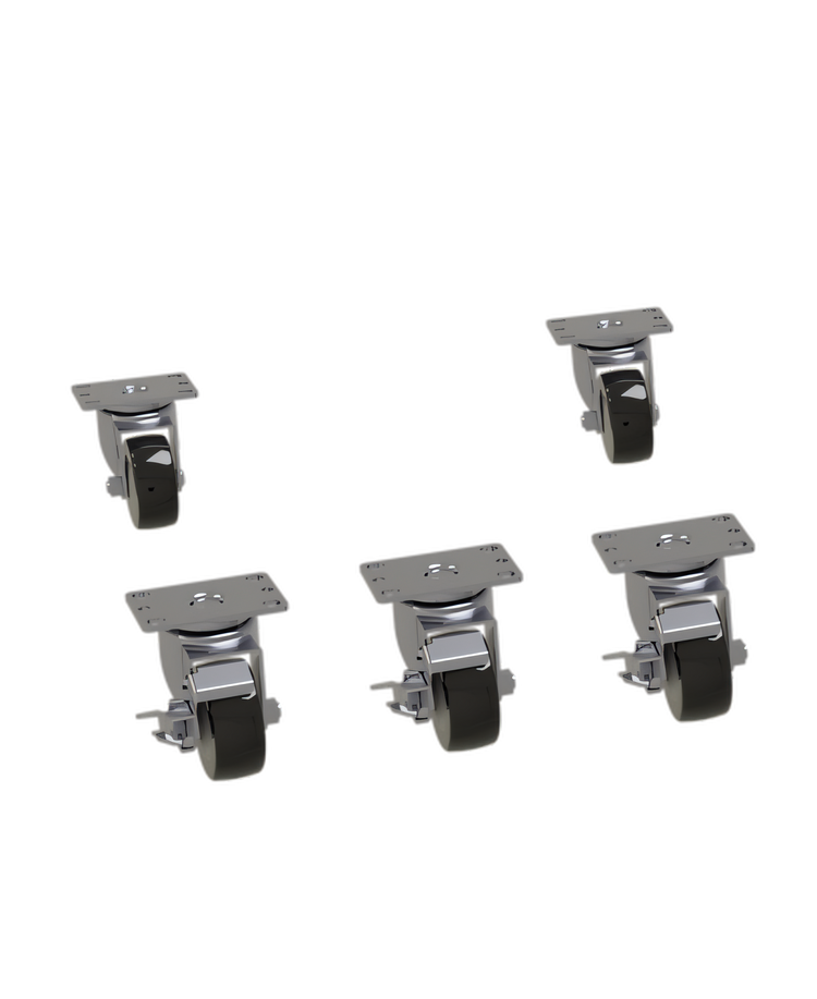 Product image #1 for Glastender 4-1/8-Inch Caster Set of Five for 32-Inch and 36-Inch Front-Serviced Coolers