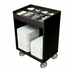 Thumbnail image #2 for Cambro Tray & Silver Cart with 8 Clear Pans and Vinyl Cover, Black
