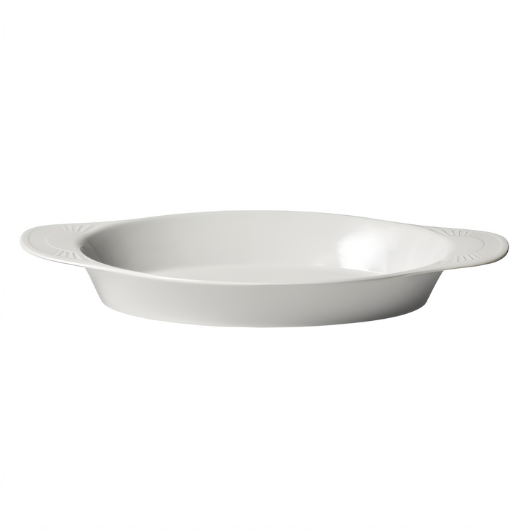 Product image #1 for Winco Oval Welsh Rarebit Porcelain Baking Dish, 25 oz., White