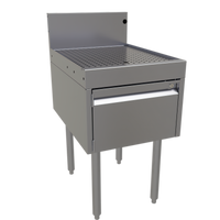 Glastender Underbar Drainboard Half Cabinet with Locking Door, 18-Inch Wide x 24-Inch Deep, Stainless Steel