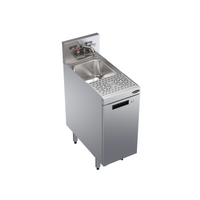 Krowne Royal Series 12-Inch Underbar Speed Station with Cabinet Base, Dual Speed Rinsers and Dump Sink