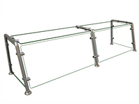 Hatco Flav-R-Shield EP22-06015 Full-Service Pass-Over Sneeze Guard, 2-Bay, 60 in. W x 15 in. D