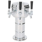 Thumbnail image #1 for Micro Matic USA MTM-3PSS 3-Faucet Countertop Air-Cooled Draft Beer Tower, Polished Stainless Steel