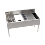 Thumbnail image #1 for Krowne MoveWell MW48 Adaptive Station Bin with Legs, 48 in W x 24 in D x 36-1/2 in H, Stainless Steel, Without Cold Plate