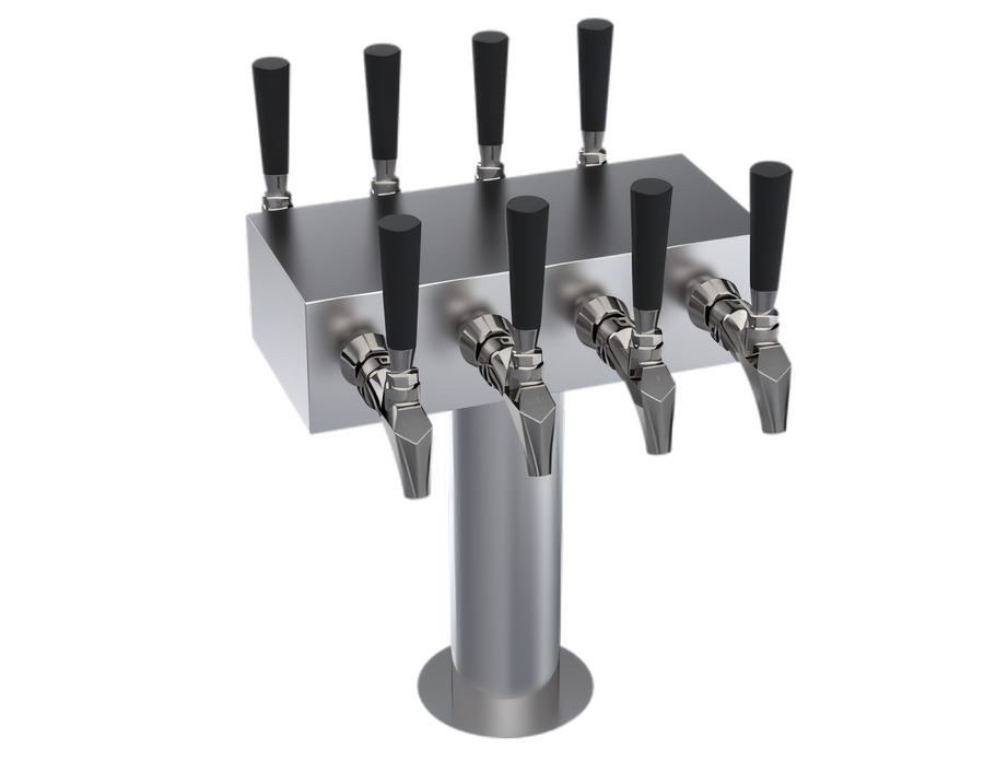 Product image #1 for Krowne Double-Sided Glycol-Cooled Countertop T-Head Beer Tower, 8 Faucet Capacity