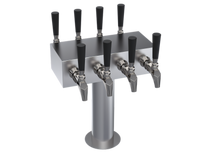 Krowne Double-Sided Glycol-Cooled Countertop T-Head Beer Tower, 8 Faucet Capacity