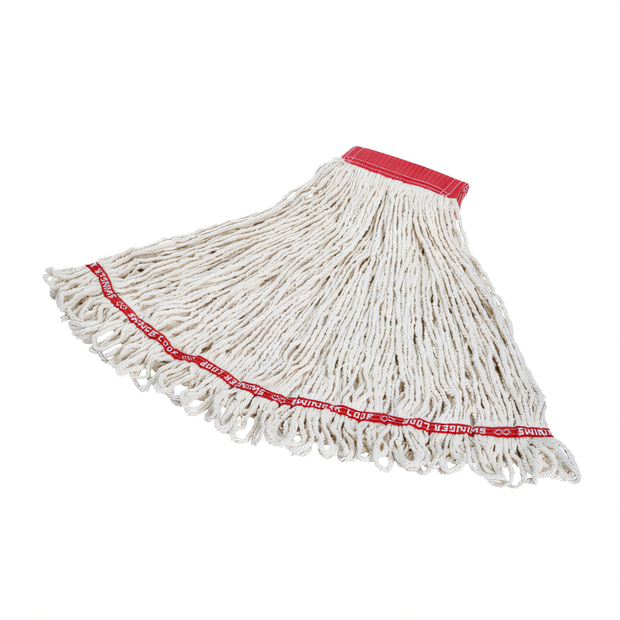 Product image #1 for Swinger Loop Large Looped-End Wet Mop Head, 4-Ply Cotton/Synthetic Blend, White