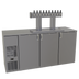 Thumbnail image #1 for Glastender C1FB72-DD 72-Inch Three-Section Front-Serviced Draft Dispensing Cooler with 16-Inch Door Opening