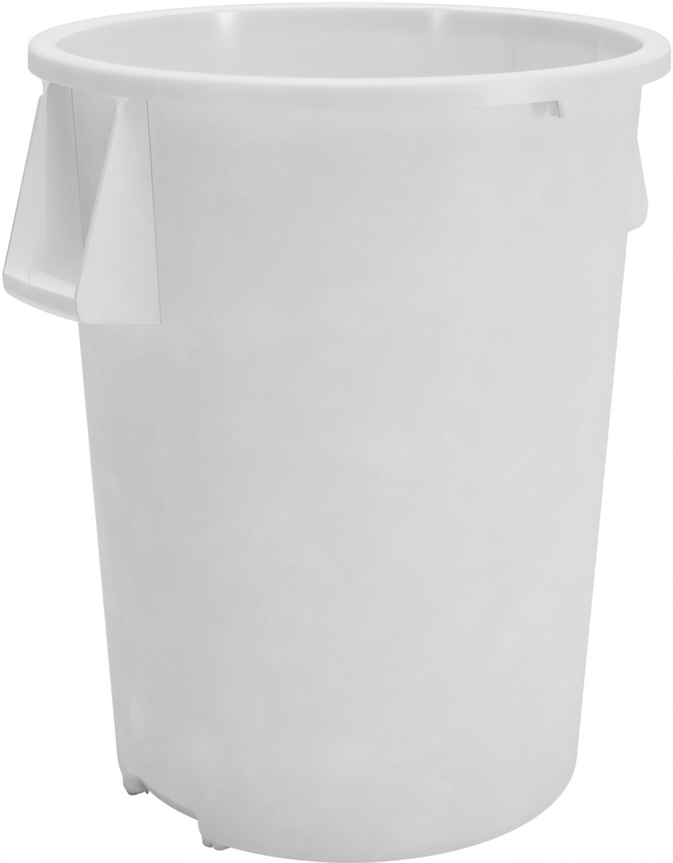 Product image #1 for Bronco 55 Gallon Round Stackable Waste Container, White