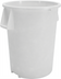 Thumbnail image #1 for Bronco 55 Gallon Round Stackable Waste Container, White