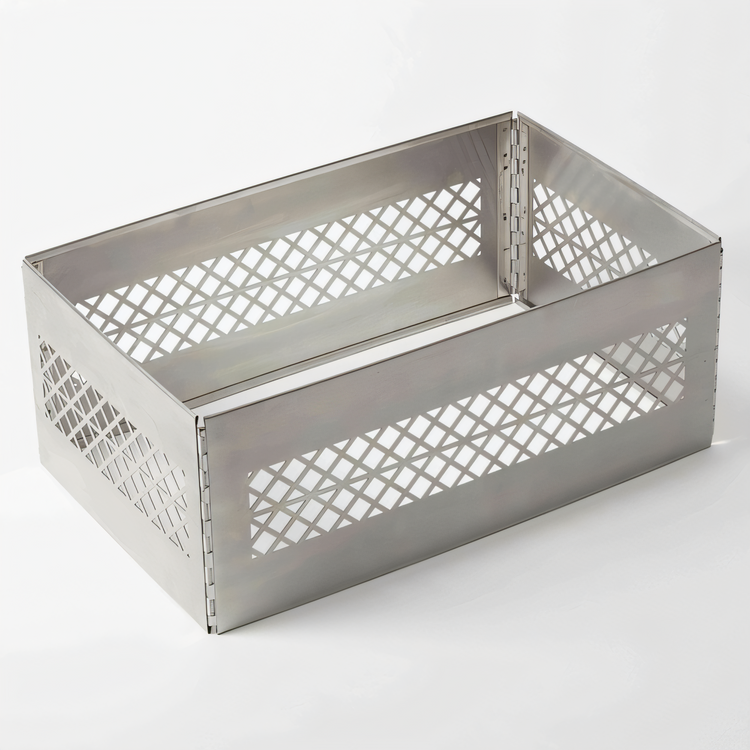 Product image #1 for American Metalcraft Full-Size Collapsible Stainless Steel Milk Crate